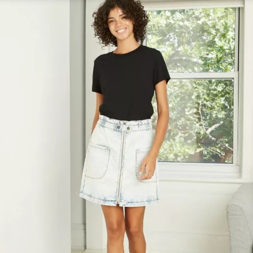 NWT Universal Thread Paperbag Denim Skirt